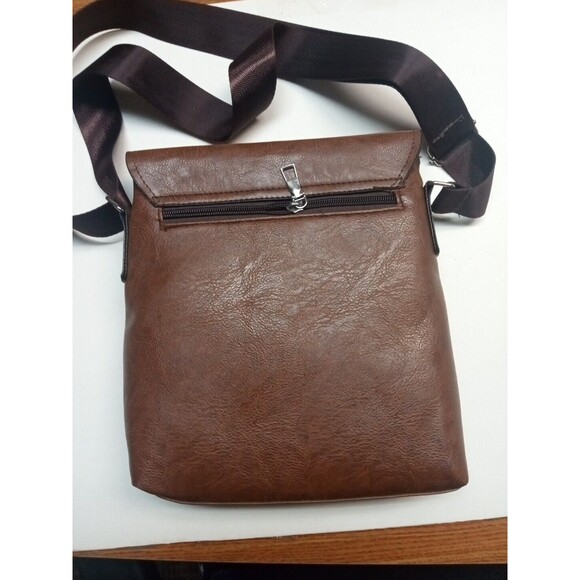 Jeep Buluo Brown Leather Crossbody bag - Picture 2 of 6